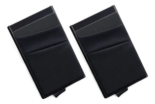 Pack 2 Tarjetero Billetera Rfid Slim Delgado Minimalista