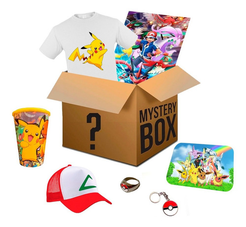 Mistery Box Pokemón Pikachu Ash Ketchum Pokebola Serie