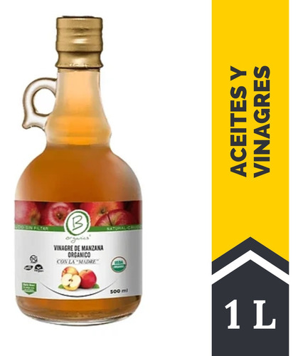 Vinagre De Sidra De Manzana Organico 1 L Andina Grains