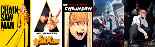 Juego De 5 Pósters Chainsaw Man