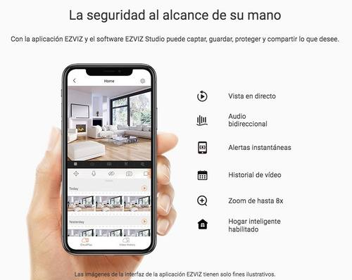 Imagen 10 de 10 de Kit Inalambrico Ezviz Camara Ip 1080p C3x Wifi Luz Audio