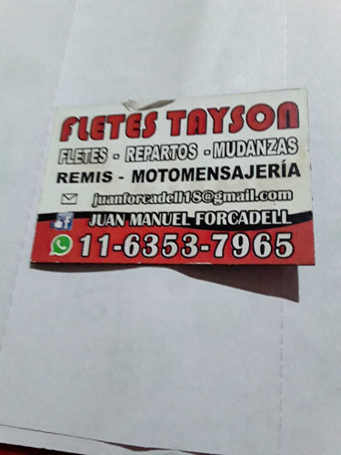 Imagen 2 de 5 de Mudanzas Fletes Repartos Encomiendas
