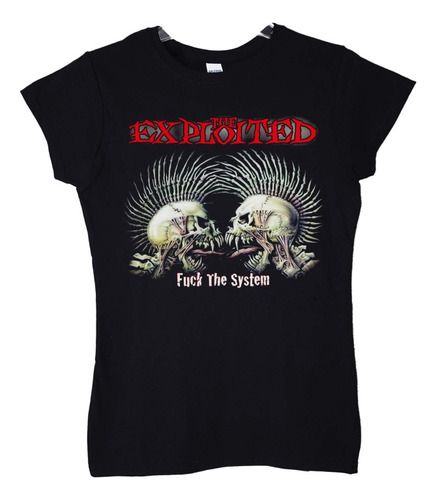 Polera Mujer The Exploited Fuck The System Punk Abominatron