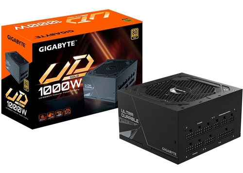 Fuente 1000w Gigabyte 80+ Gold Gp-ud1000gm (con Cable) Color Negro