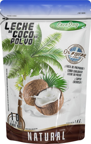 Imagen 1 de 8 de Leche De Coco 2 Kg Cocoday Promo Calidad Superior En Polvo