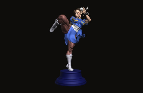 Street Fighter Chun-li Y-h Archivo Stl Para Impresión 3d