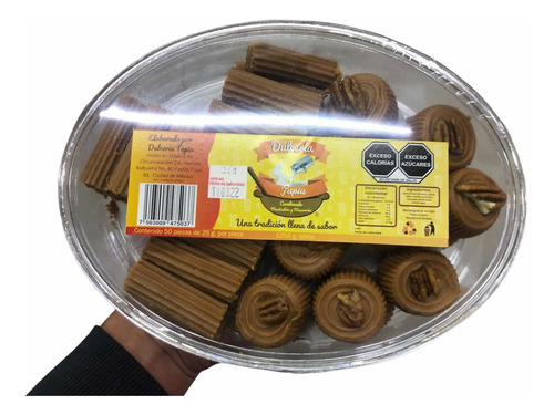 Dulce Mexicano Leche Mostachón Macarrón Nuez 450pz 25g C/u