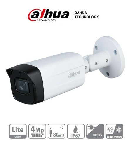 Cámara Bullet 4 Megapixeles 3.6mm Ir 80m Ip67 Hfw1400th