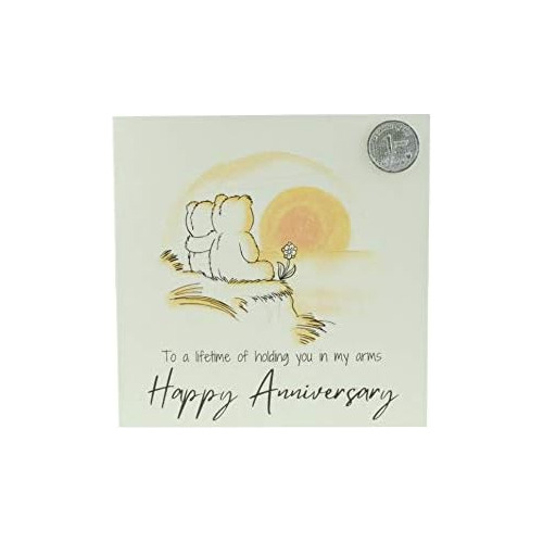 Cute 1 Year Anniversary Card, Sunset Bears  Free Met...