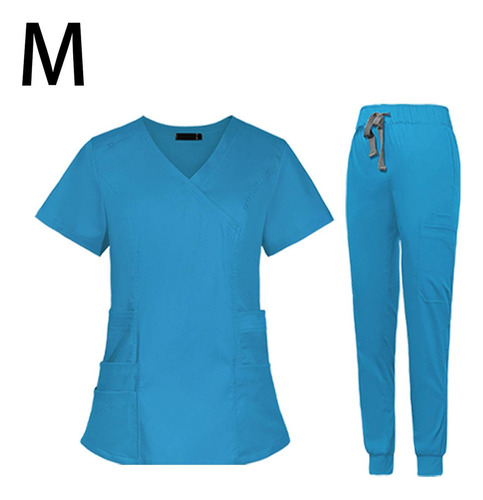 Mujeres Enfermera Uniforme De Enfermería Top Y Pantalones V