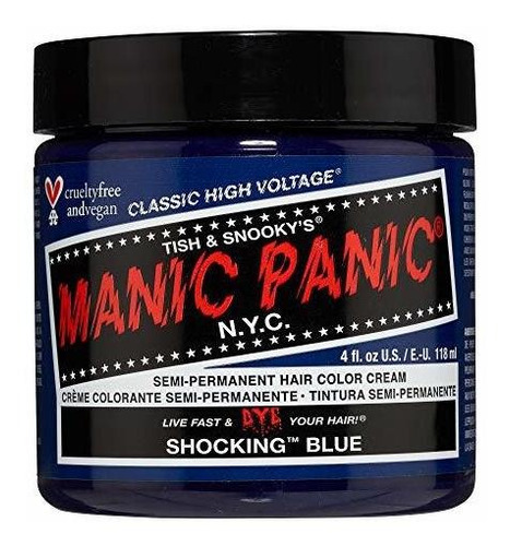 Almohadilla Para Bañera Manic Panic Tinte Capilar Azul Impa