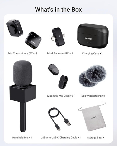 Syntech Wireless Lavalier Microphone For iPhone & Android...