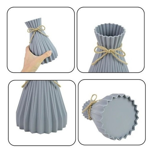Imagen 4 de 9 de Florero Jarrón Nordico De Plástico Decoración Hogar Clicshop