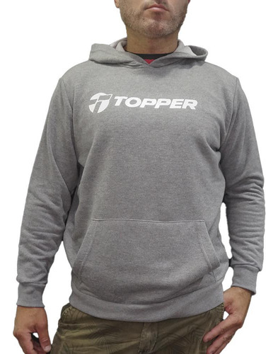 Topper Buzo Hombre - Hoodie Rtc Basicos Gris Mel