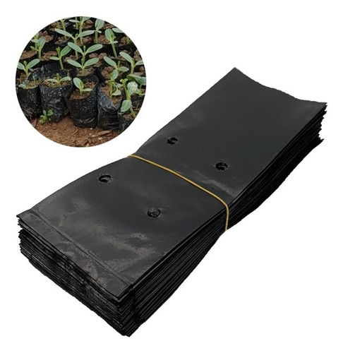 Bolsas Macetas Para Viveros Cultivos 10 Ltrs X 50 Unidades Negro Bolsa