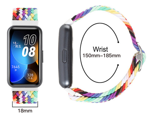 C Correa De Nailon Para Huawei Band 8 Y 7 Pulsera Inteligente