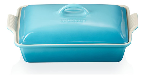 Cacerola Le Creuset Stoneware Heritage, 4 Litros, Azul Carib