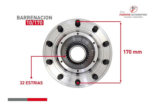 Par 2 Maza Rueda Delantera Pil Cop Ford F-450 4x4 2009 C/abs