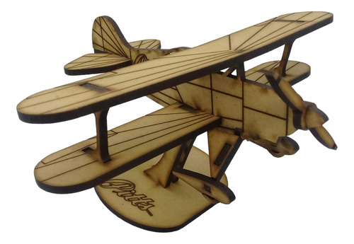 Avion Fibrofacil Maqueta Mod Pitss S1t (con Base)