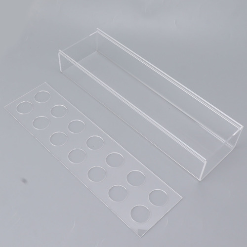 Vaso De Acrílico, Retangular Transparente, Elegante, Peça Ce