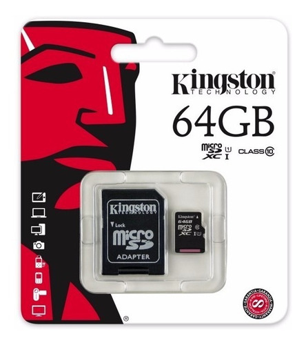 Kingston Micro Sd 64 Gb Clase 10 Con Adaptador Sd (gadroves)