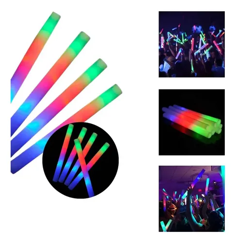 15 Bastão Espuma Led Neon Casamento Baladas Festas Eventos