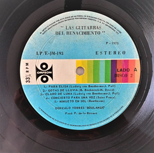 Guitarras Del Renacimiento Lp Los Clasicos En La Era Moderna (Usado)