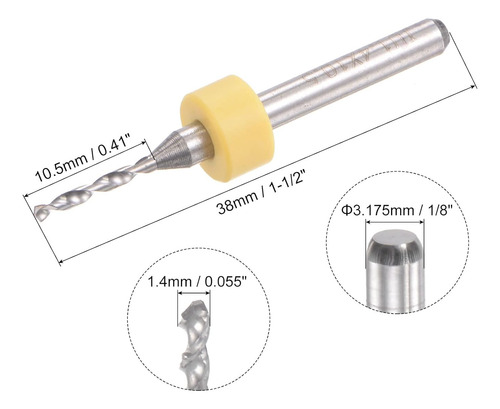 Juego De Brocas Micro Pcb De Carburo Sólido 10 Unids