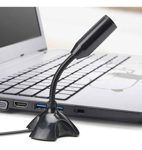 Micrófono Flexible Portátil Para Laptop, Pc , Conexión Usb