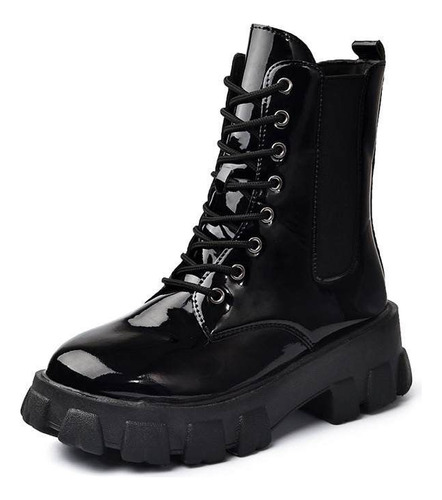 Botines Botas Zapato Plataforma Bototos Charol Mujer Comodos