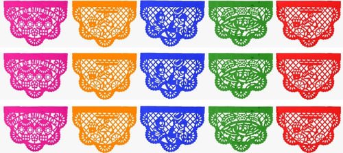 Decoración Papel Picado Mantel Muertos 10 Tiras 2.50 M Tira