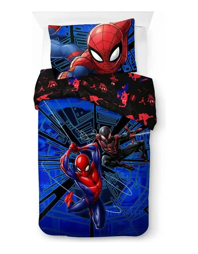 Edredón Reversible C/ Sabanas Matrimonial Spiderman 6 Pz Set
