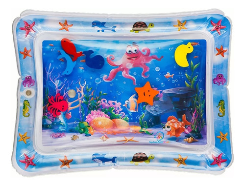 Jutang Cojín agua inflable bebé Estimulación Temprana Alfombra color Azul