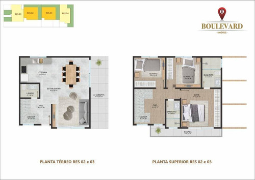 Imagem 7 de 10 de Sobrado No Residencial Jardins, Com 3 Dormitórios À Venda, 125 M² Por R$ 690.000 - Jardim Das Américas - Curitiba/pr - So0291
