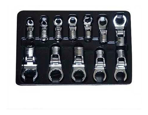 Imagen 1 de 2 de Dados Flexibles 3/8 Mm Cabeza Hexagonal 12 Pzas