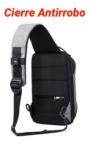 . Pechera Con Usb Mochila Cruzada Ajustable Antirrobo Moda
