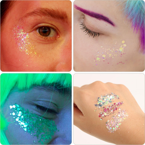 Gemas Faciales Noctilucentes, 12 Piezas De Joyas Luminosas P