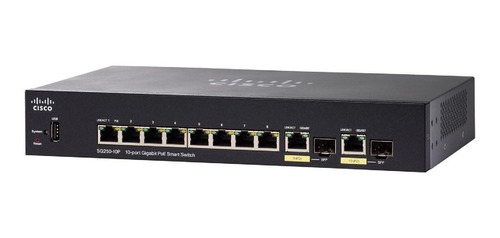 Switch Cisco Sg250-10p 10 Puertos Gigabite Poe + 2 Sfp