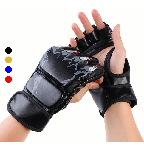 Guantes De Boxeo Con Entrenamiento De Medio Dedo Kickboxing