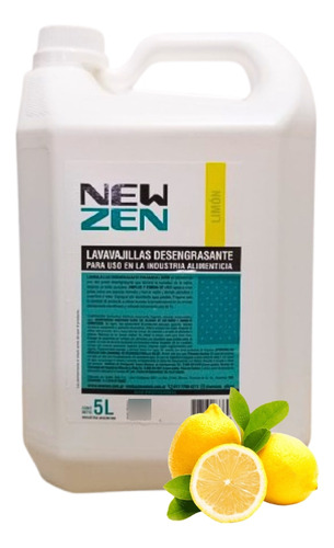 Detergente New Zen lavavajillas desengrasante 5L