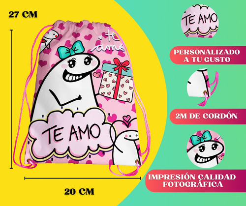 Morrales Personalizados Recuerdos San Valentin 45 Pz