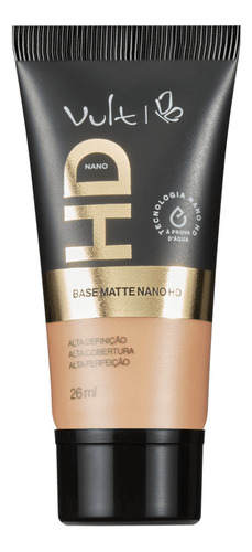 Base Líquida Matte Vult Nano Hd V160 Vegano Alta Cobertura