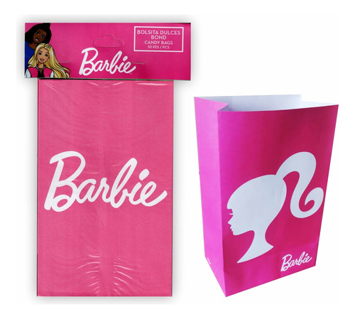 Barbie Bolsa Para Dulces De Papel - 10 Piezas - Alebarbie1