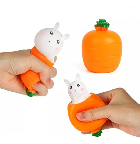 Jy 4pcs El Juguete For Apretar Carrot Bunny Alivia El Estrés