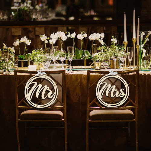 Signo De Mr And Mrs, Letreros De Sillas De Boda, Letreros De