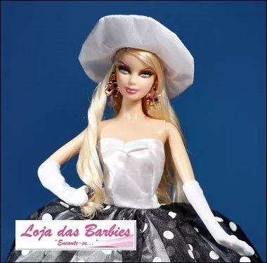 Kit 2 Meia Calça Luxo Para Boneca Barbie Roupa Branca Preta