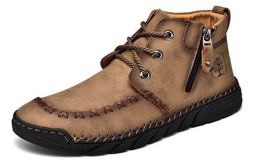 Hombres Casual Zapatos De Cuero Deportes Senderismo Botas