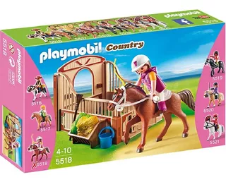 Playmobil Country 5518 Estábulo Cuidadora De Cavalo Marrom