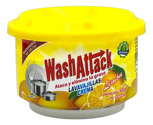 Washattack Lavavajillas En Crema (limon) 400grs X24.