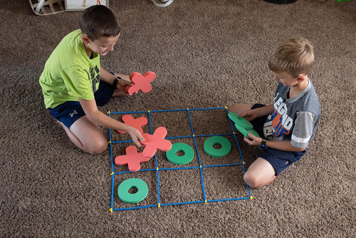 Set De Juego Rainbow Toyfrog Jumbo Tic Tac Toe, Grande Para